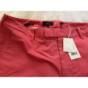 Vince Mens Coral Pink Italian Fabric Cotton Stretch Tailored Shorts Size 34 NWT